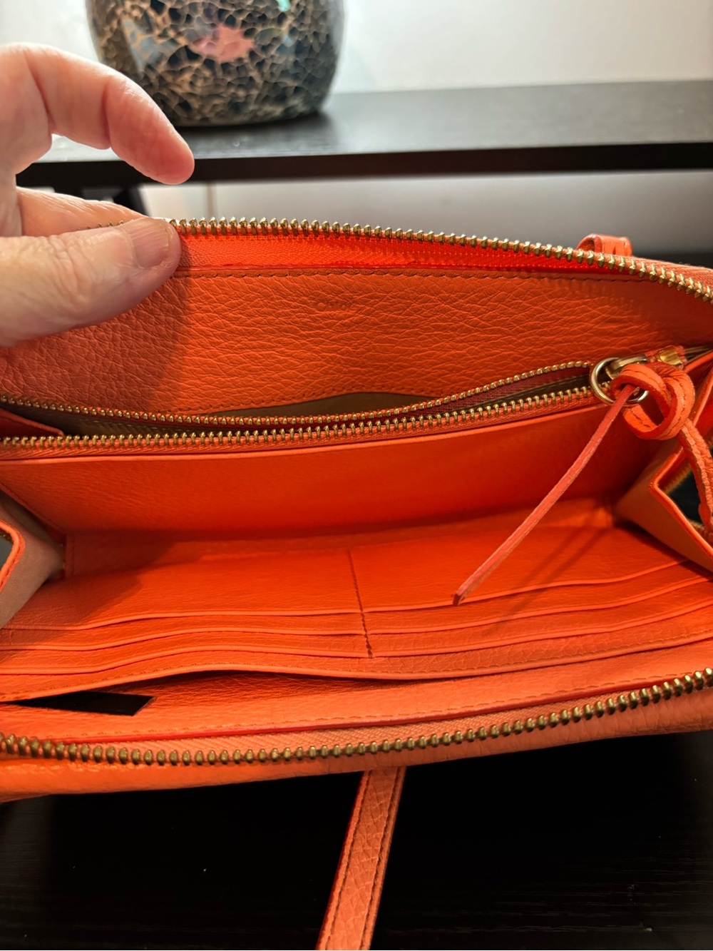 Authentic Chloé Lily Bow 2-Way Crossbody Bag – Vibrant Orange Pebbled Leather - Picture 12 of 12
